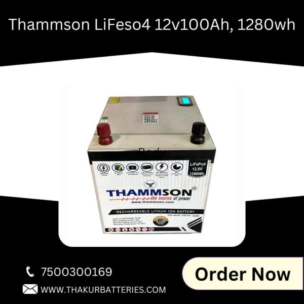 LiFeso4 12v100Ah, 1280wh